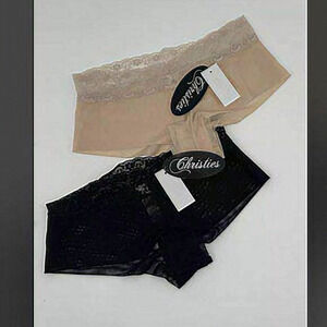 NWT Christies Panties  Beige Black‎ Size Small
